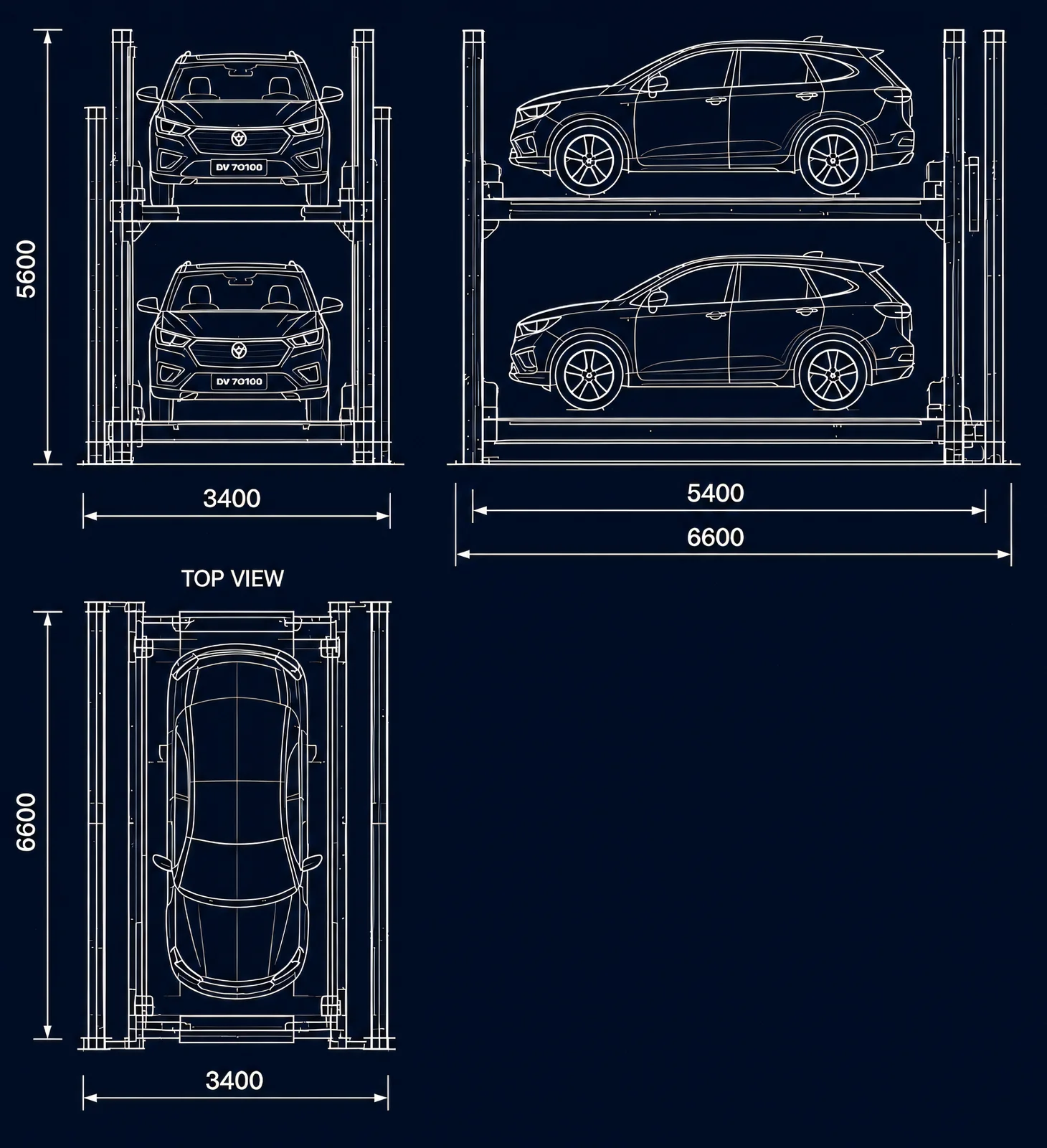 Stack Parking technical drawing